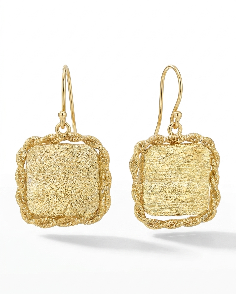 14KT Yellow Gold Earring view 2