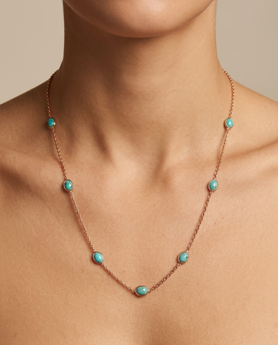 18KT Yellow Gold Bezeled Emerald Necklace 18INCH view 2