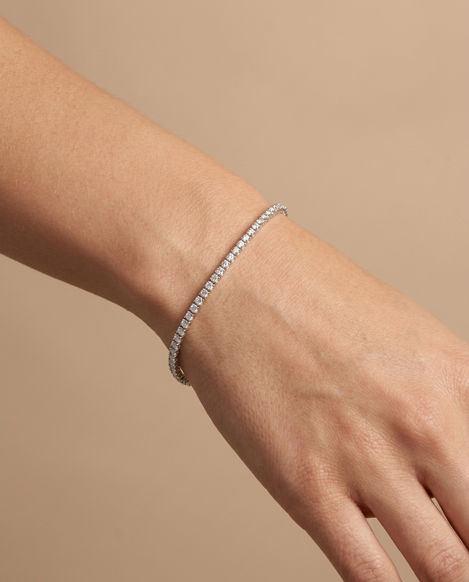 Diamond Tennis Bracelet on model