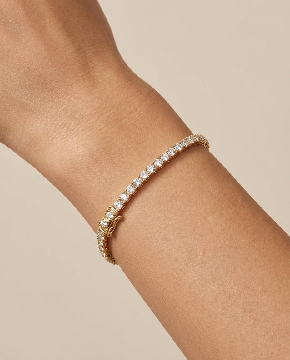 14KT Gold Diamond Tennis Bracelet (5.00 CTS) view 2
