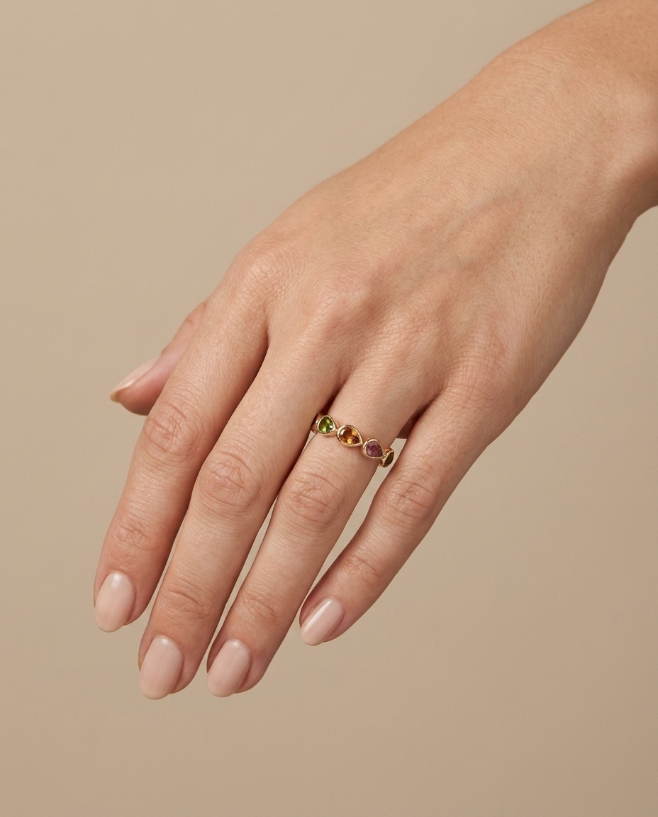 18KT Yellow Gold Tourmaline Ring view 2