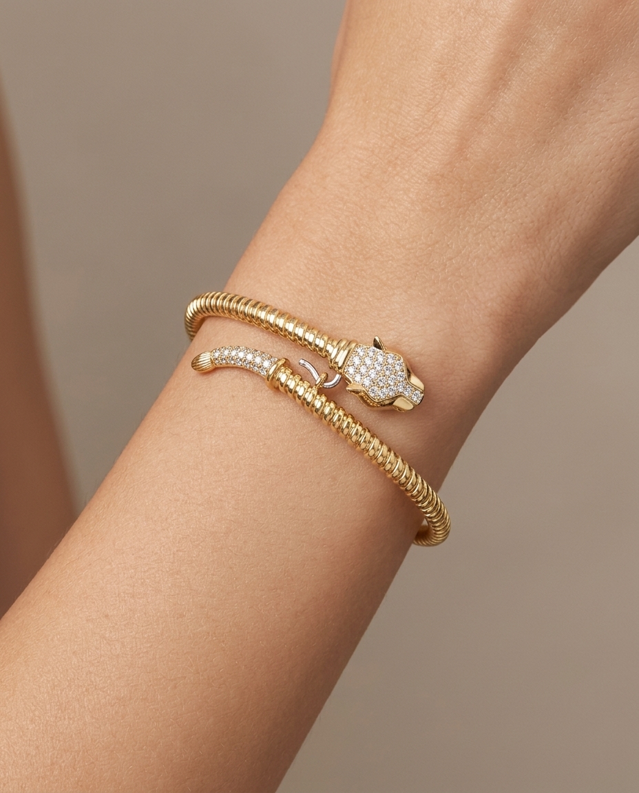14KT Yellow Gold Diamond Bracelet view 2