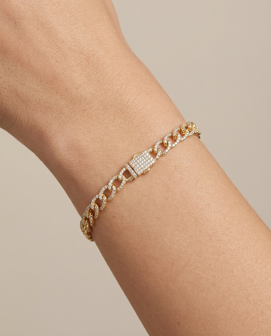 14KT Gold Diamond Bracelet view 2
