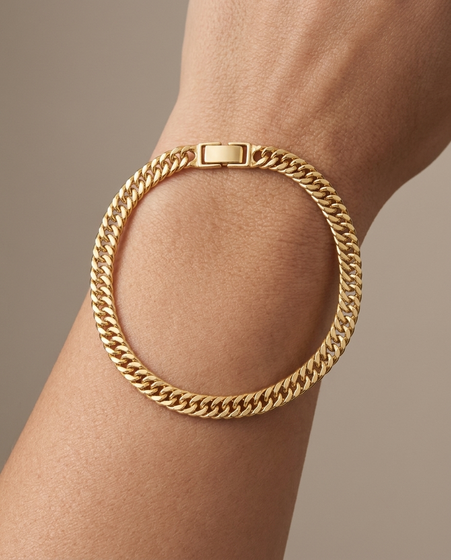 14KT Gold Cuban (6MM) Bracelet view 2