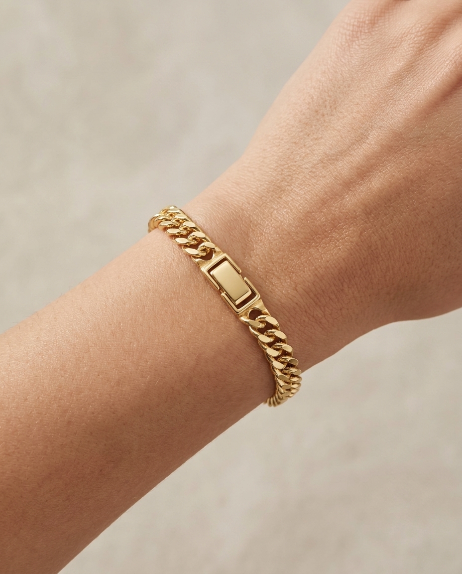 14KT Gold Cuban (6MM) Bracelet view 2