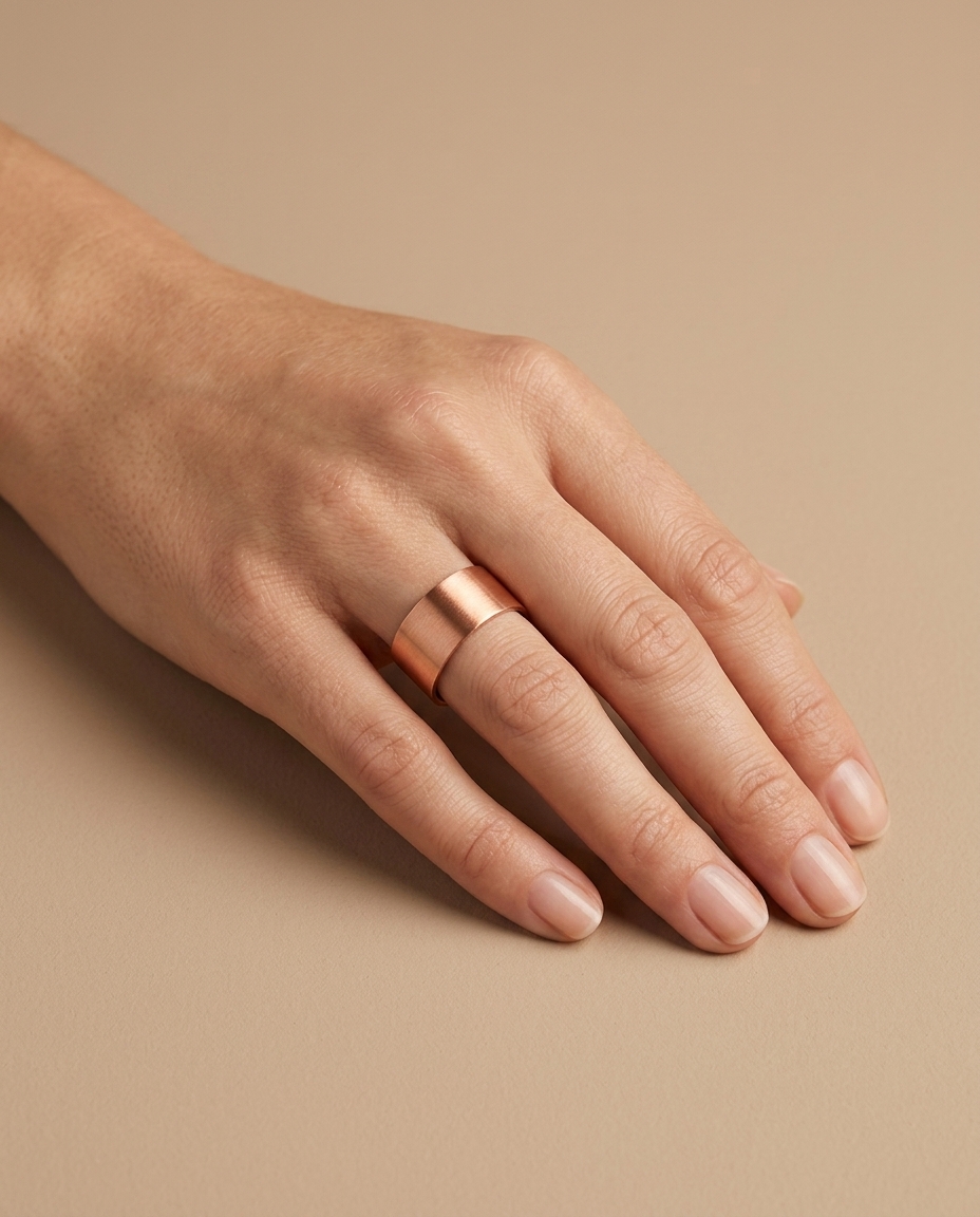 14KT Rose Gold Cigar Ring view 2
