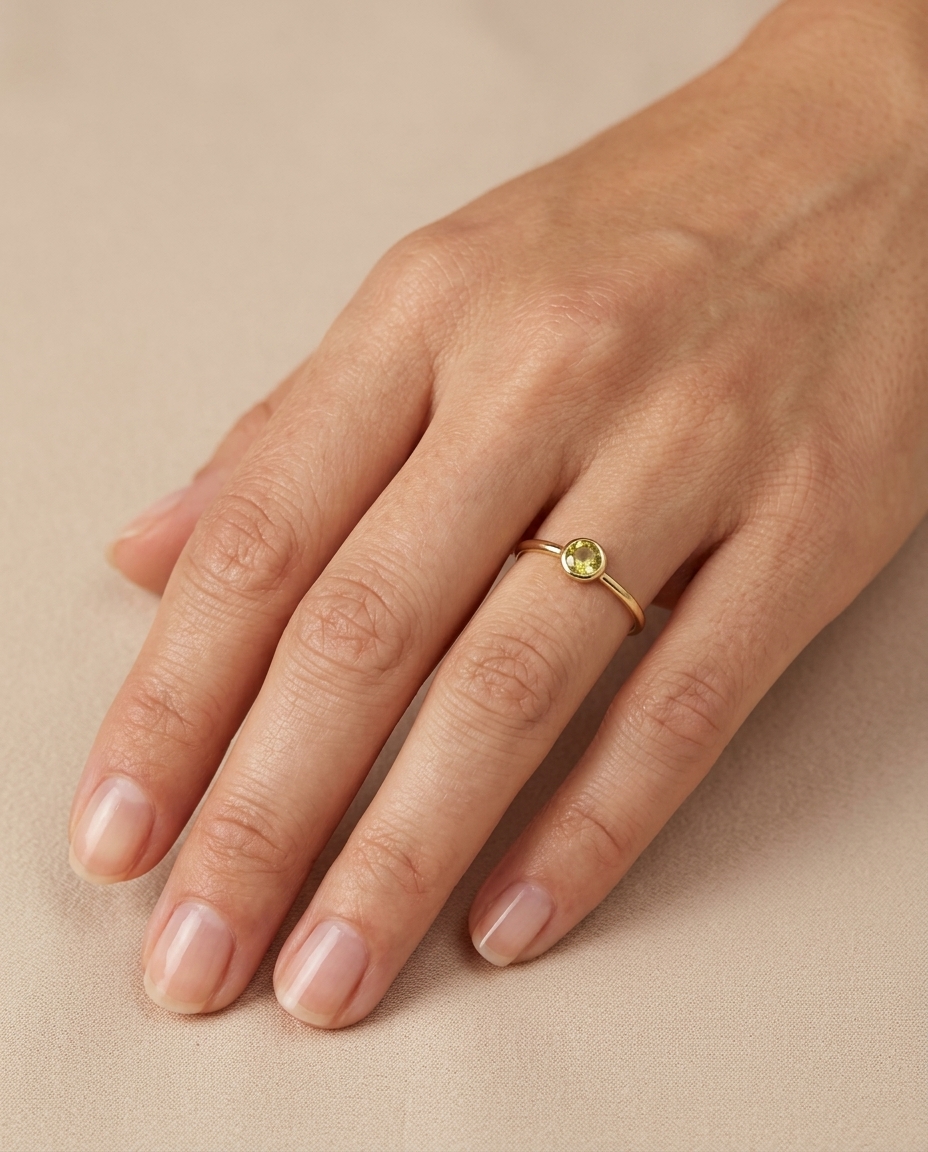 Gold Ring with Diamond view 2
