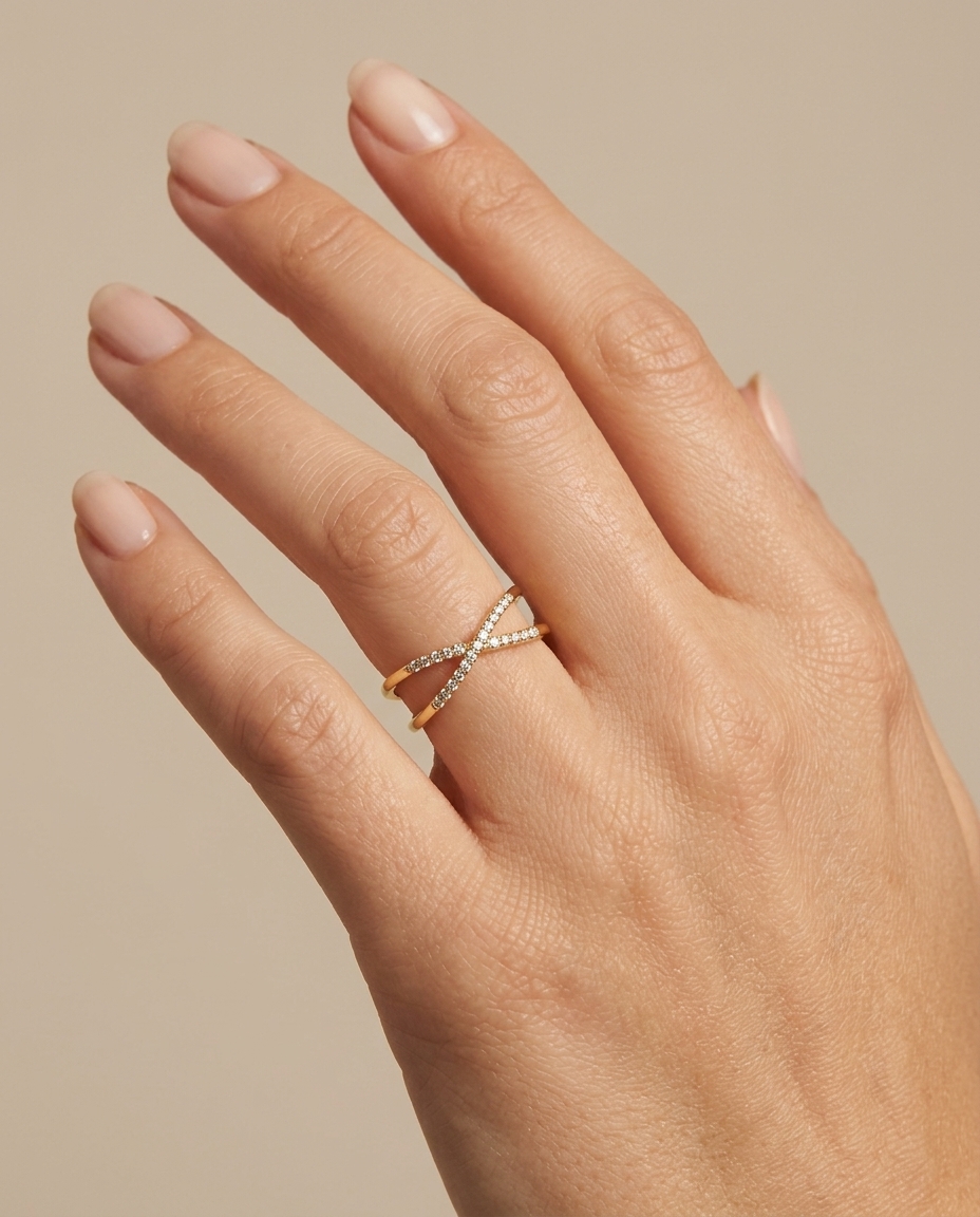 14KT Yellow Gold Diamond Ring view 2