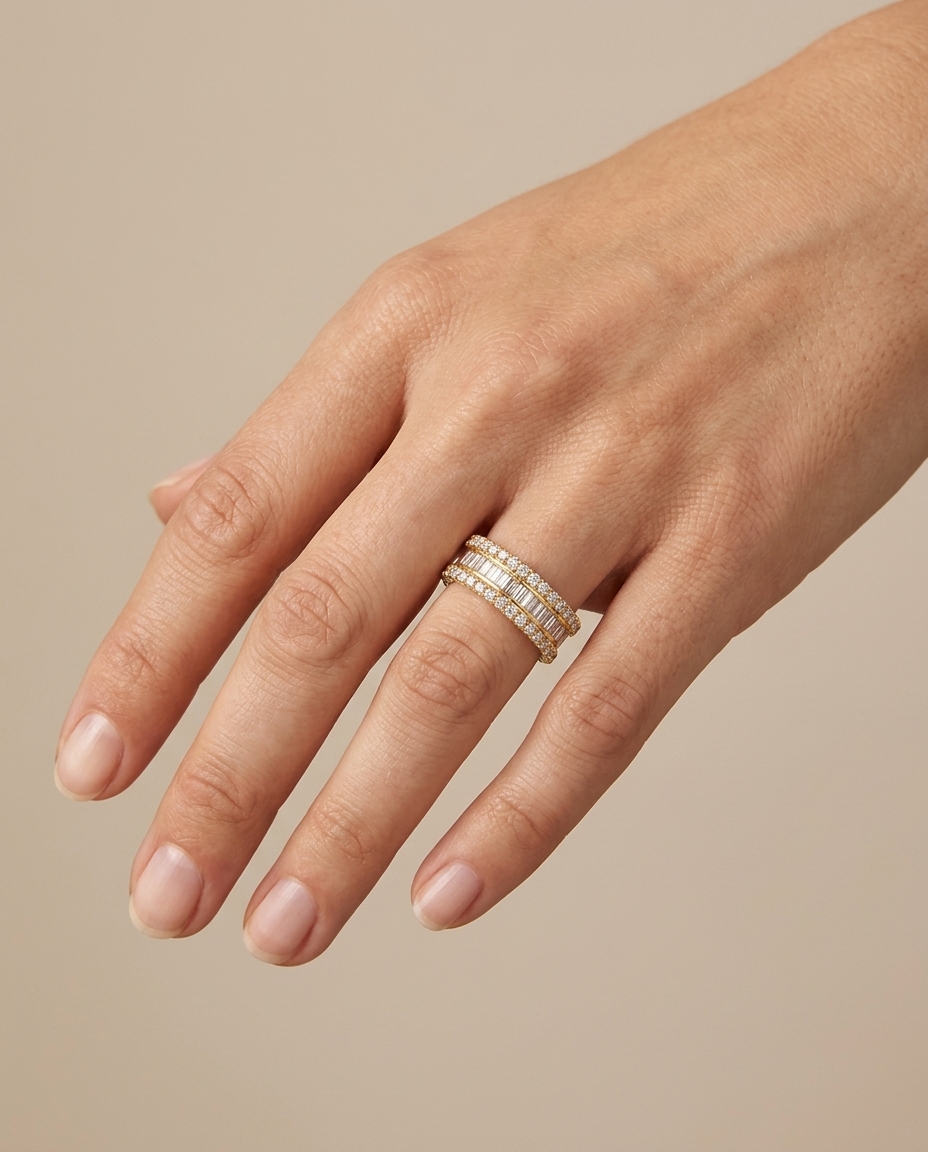 14KT Yellow Gold Diamond Ring view 2
