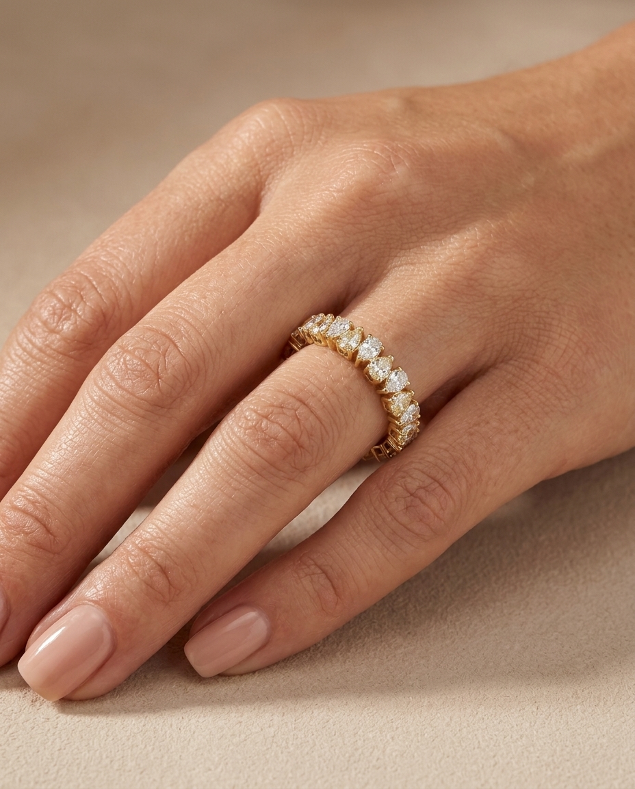 14KT Yellow Gold Diamond Wrap Around Ring view 2