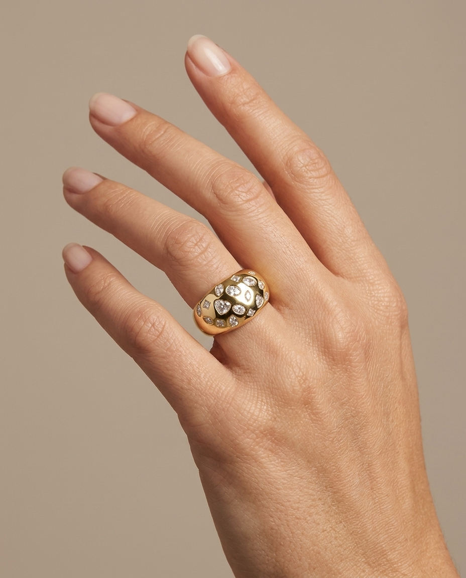 14KT Gold Diamond Ring view 2