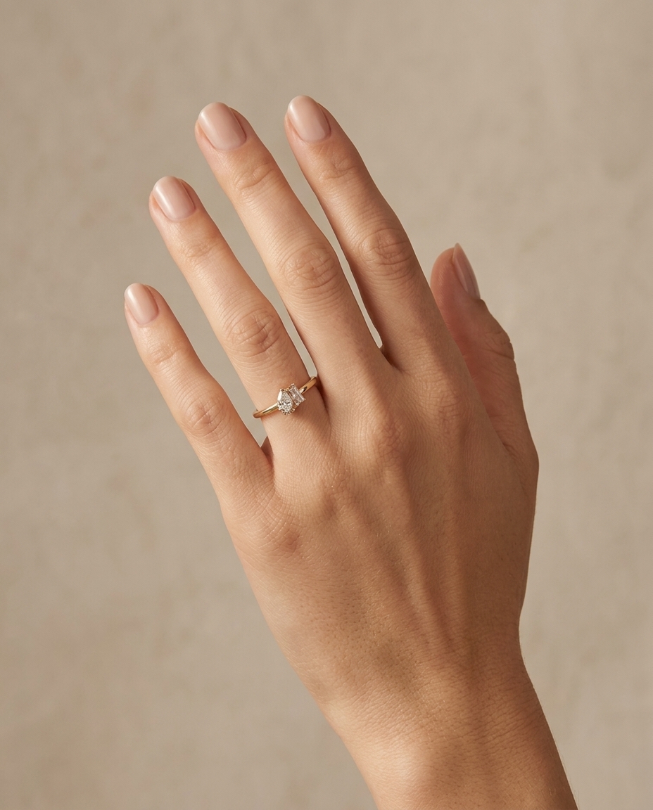 14KT Yellow Gold Fancy Diamond Ring view 2