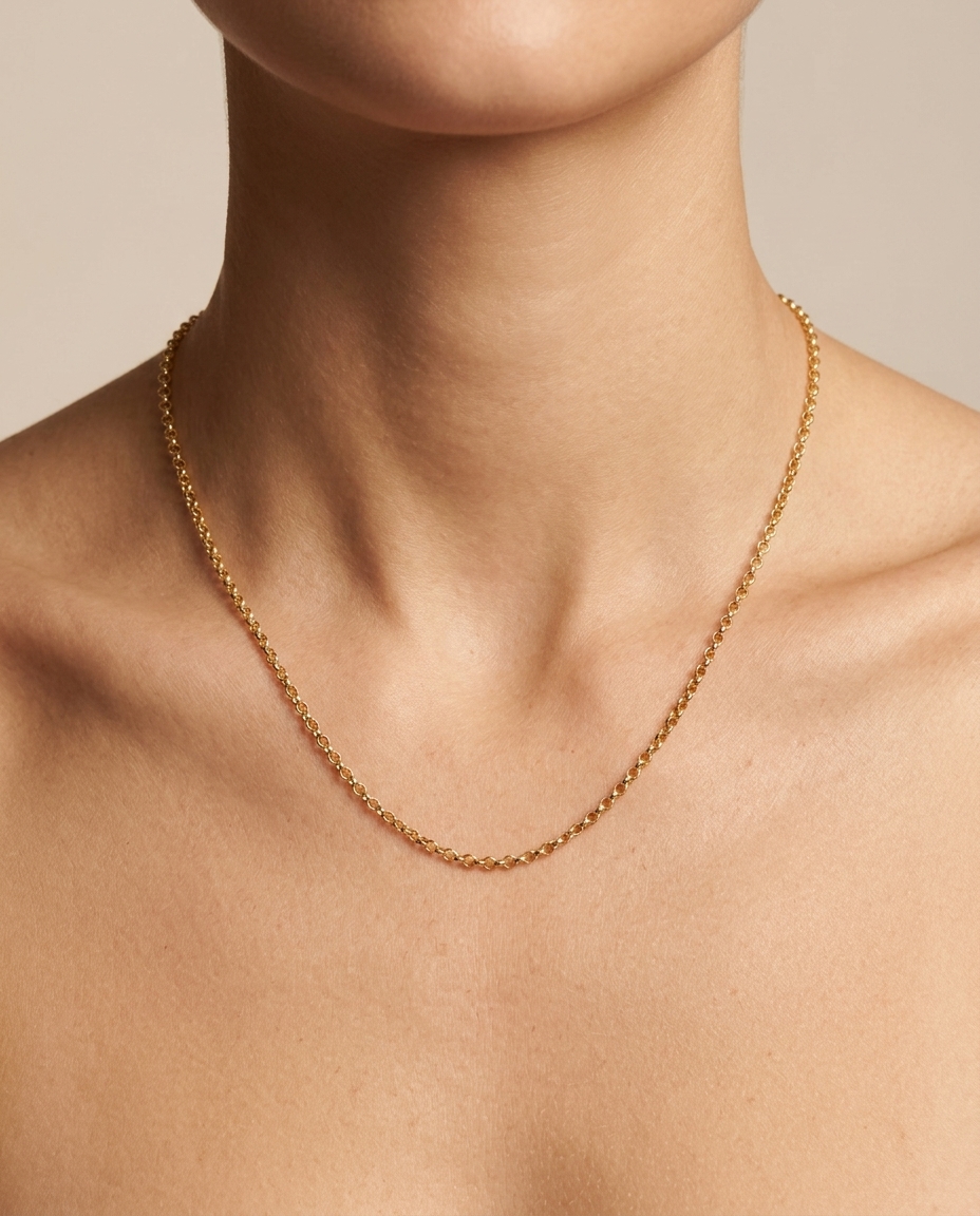 14KT Gold Chain Necklace view 2
