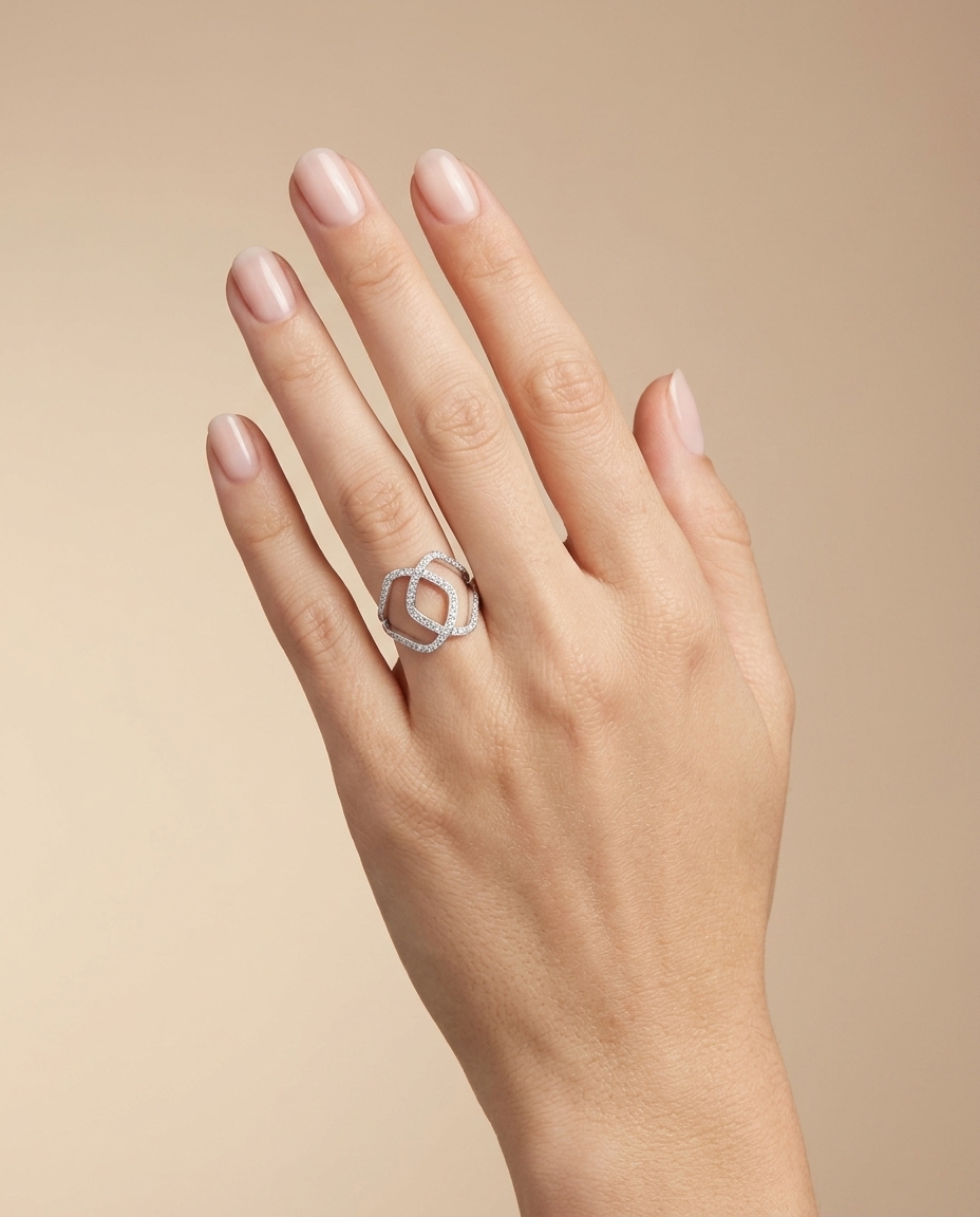 18KT White Gold Diamond Ring view 2