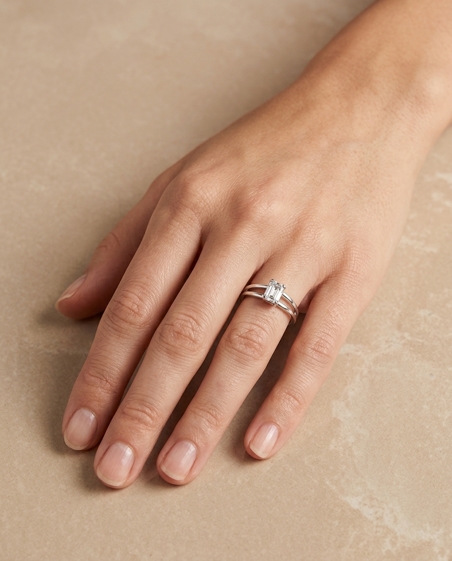 18KT White Gold Diamond Ring view 2