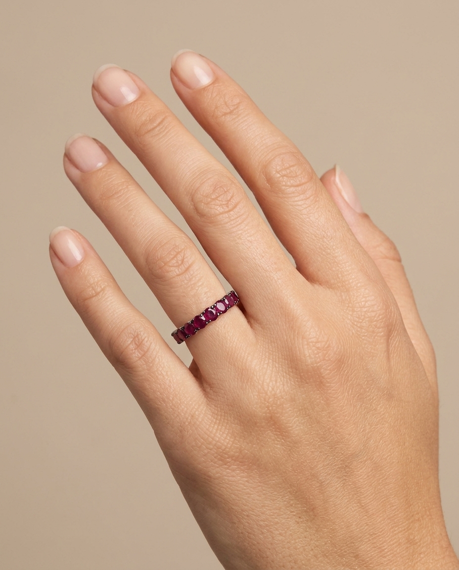 18KT White Gold Ruby Ring view 2