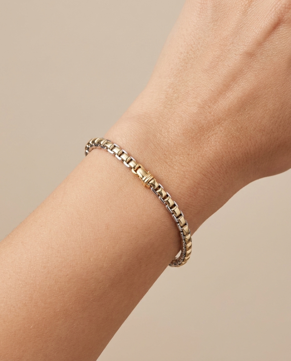 14KT Two-Tone Gold Bracelet view 2