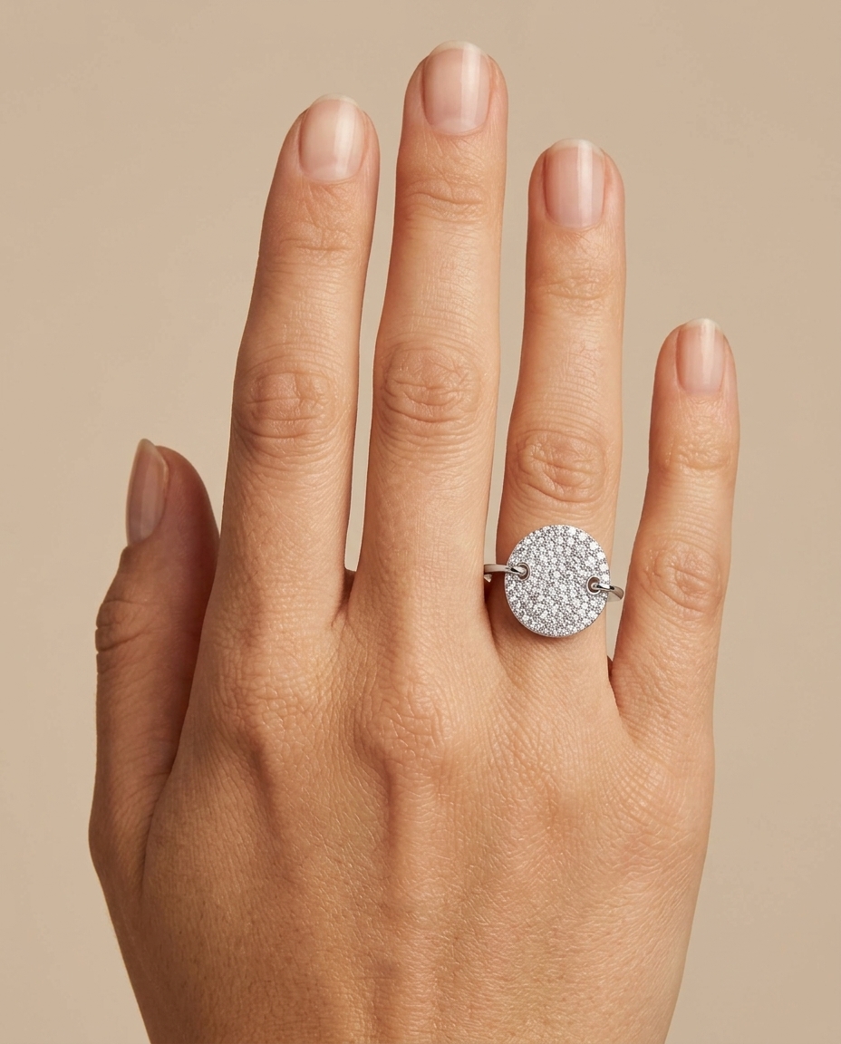 14KT White Gold Diamond Ring view 2