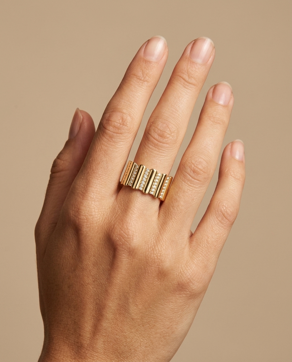 14KT Gold Diamond Ring view 2
