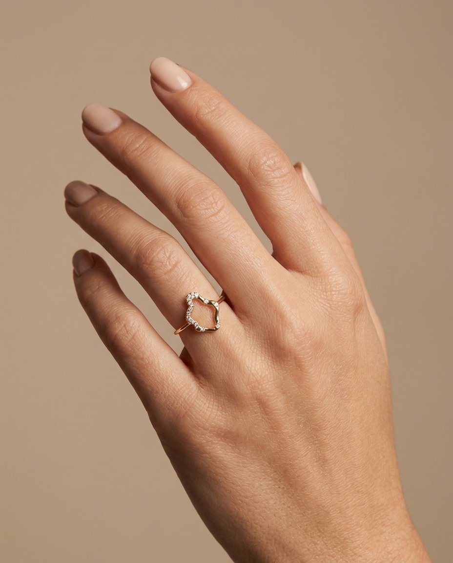 14KT Gold Diamond Ring view 2