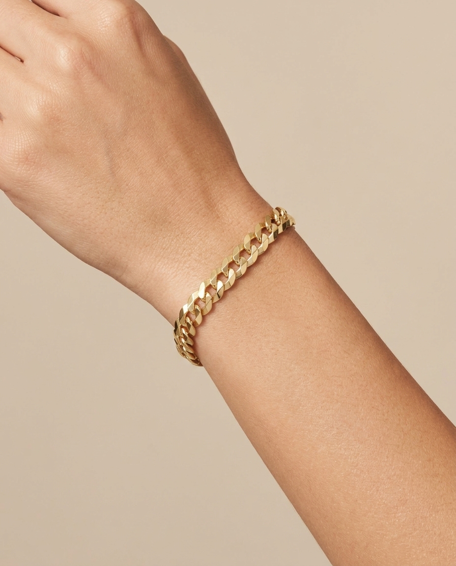14KT Yellow Gold Bracelet on model