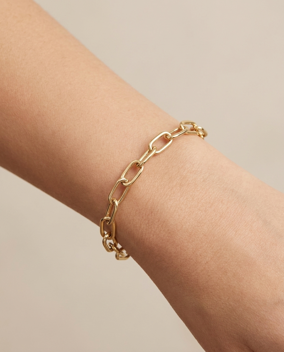 14KT Yellow Gold Bracelet on model