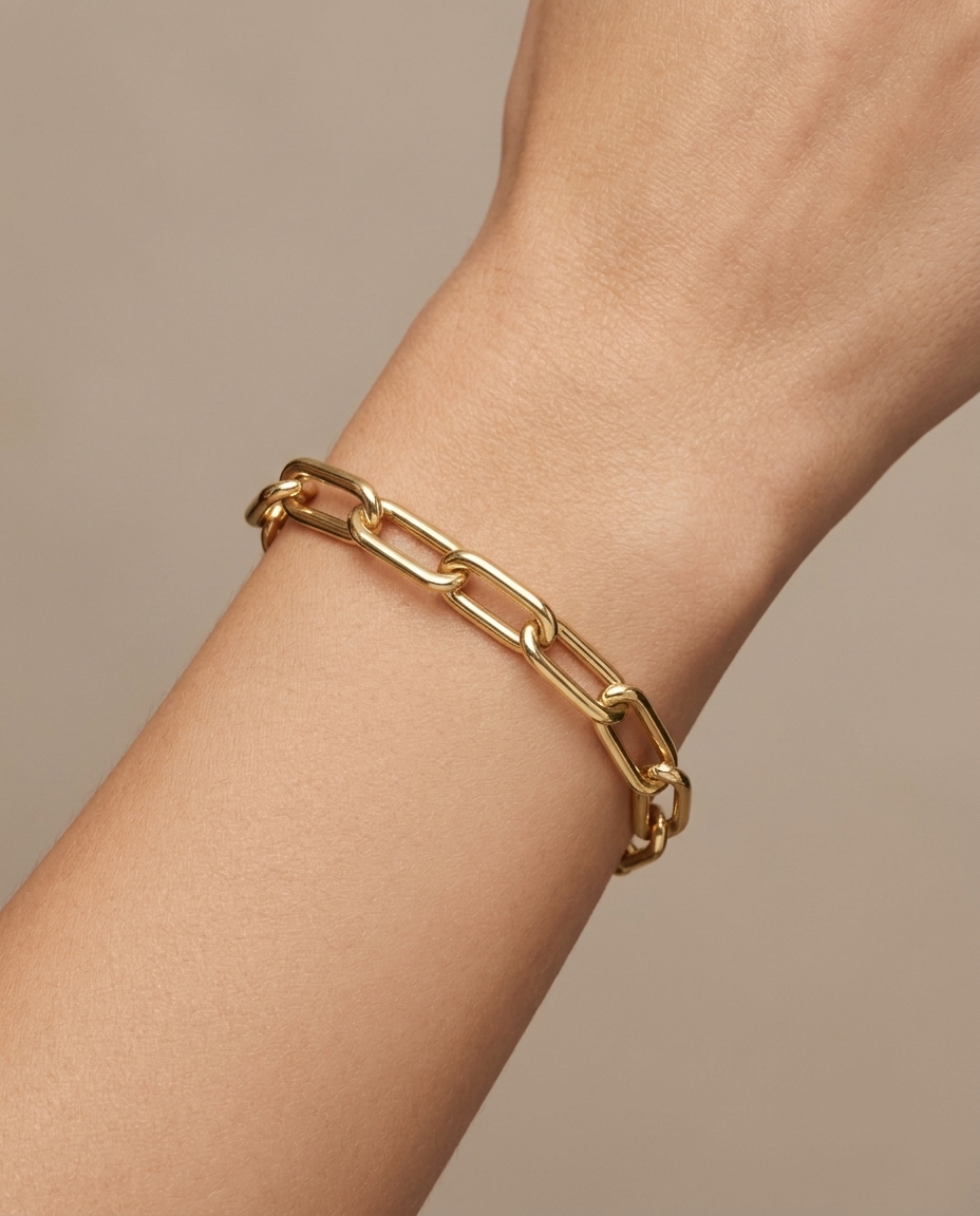 14KT Yellow Gold Bracelet on model