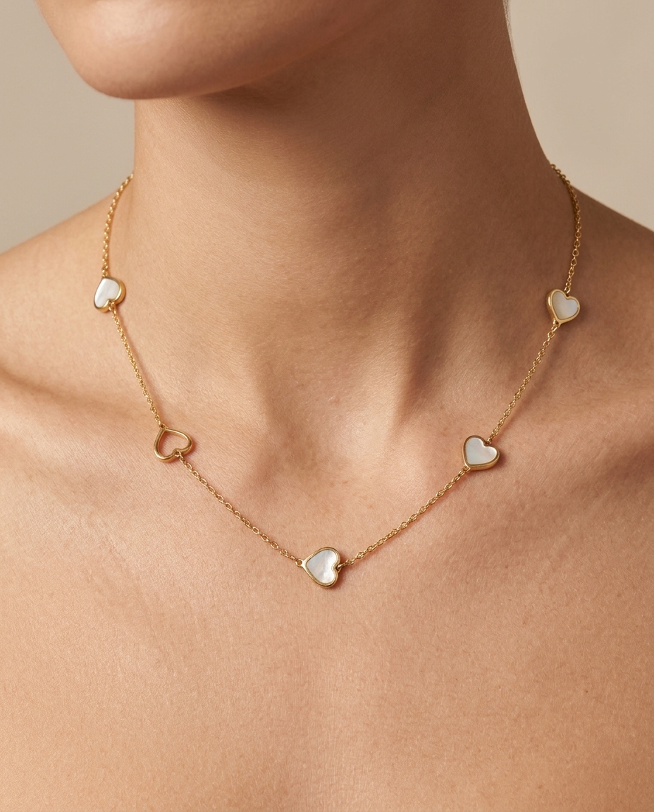 14KT Yellow Gold Heart Shape Necklace view 2